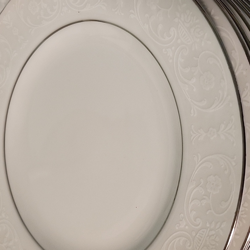 Royal Song Bridal Lace 8 Piece Saucer Set 6 1/" Vintage China Set Made In Japan - Picture 2 of 5